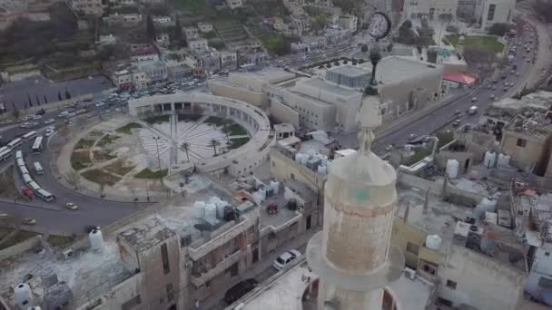 Вид Повітря Пальма Сквер Плаза Центр Міста Амман Джордан — стокове відео