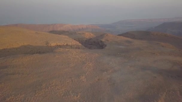 Aerial Shot Ravine Mount Sodom Southwestern Part Dead Sea Israel — Stockvideo