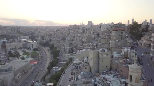 Aerial View Downtown Jabal Amman Jordan Middle East — Stock video
