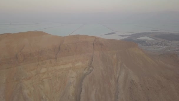 Aerial View Dead Sea Mount Sodom Its Surroundings Israel Circa — Vídeo de stock