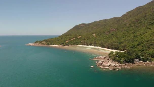 Aerial View Beach Hillside Pha Ngan District Surat Thani Thailand — 비디오