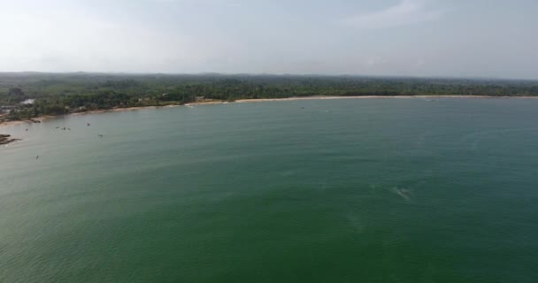 Panoramic View Placid Waves Mermaids Bay San Pedro Ivory Coast — Αρχείο Βίντεο