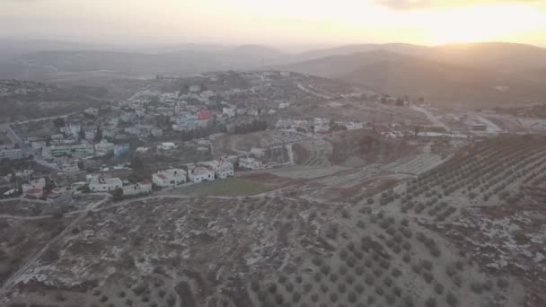 Luftaufnahme Des Stadtrands Von Arraba Jenin Nördlichen Westjordanland — Stockvideo