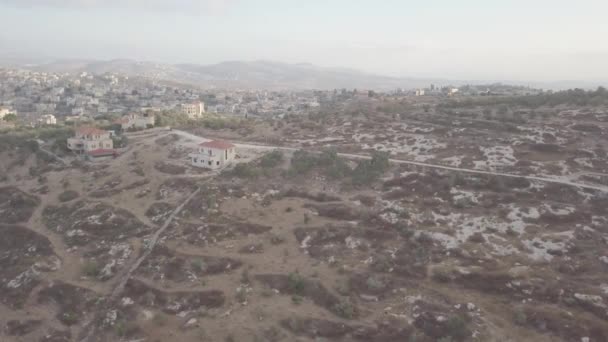 Outskirt Aerial View Arraba Palestine Middle East — Vídeo de stock