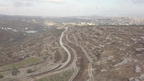 Aerial View Hill Arraba Palestine Middle East — Stok video