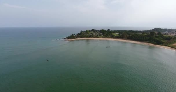 Aerial Shot Coast Horizon Mermaids Bay Southwest Africa San Pedro — Stockvideo