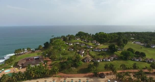 Overview Aerial Beach Resort Mermaids Bay San Pedro Ivory Coast — Stockvideo