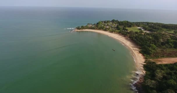 Aerial View African Coastline Mermaids Bay San Pedro Ivory Coast — Αρχείο Βίντεο