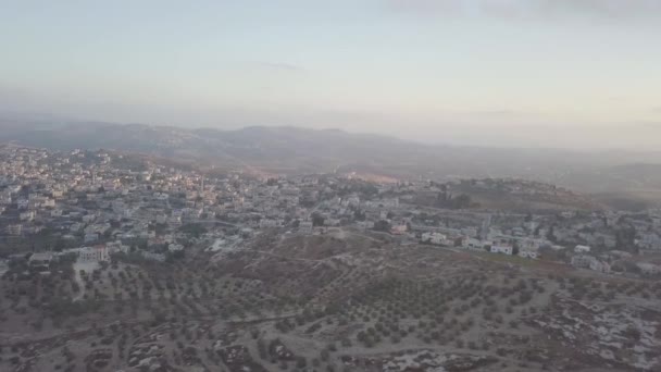 Aerial View Palestinian Town Arraba — Stok video