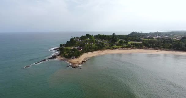 Aerial View Resort Beach Mermaids Baby San Pedro Ivory Coast — Stockvideo