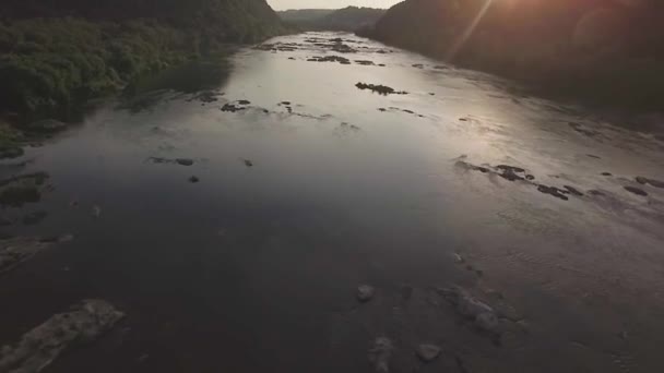 Aerial Clip Placid Waters River Valley — Vídeos de Stock