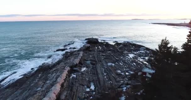 Couple Standing Shore Waiting Sunset — Stock Video