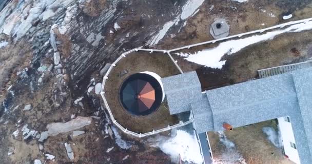 Aerial View Grindel Point Light Islesboro Maine Usa — Wideo stockowe