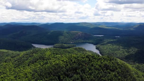 Aerial View Megunticook Lake Maine Usa — Stockvideo
