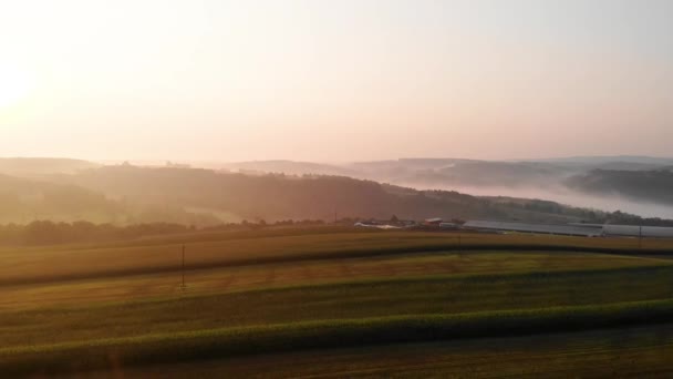 Aerial View Farm Knox County Maine Usa — 비디오