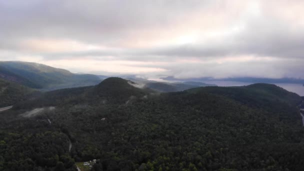 Landscape Covered Trees Maine Usa — Stockvideo