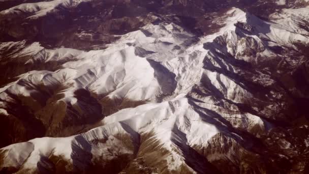 Aerial Aircraft View Alps Glaciers Italy — Stock Video
