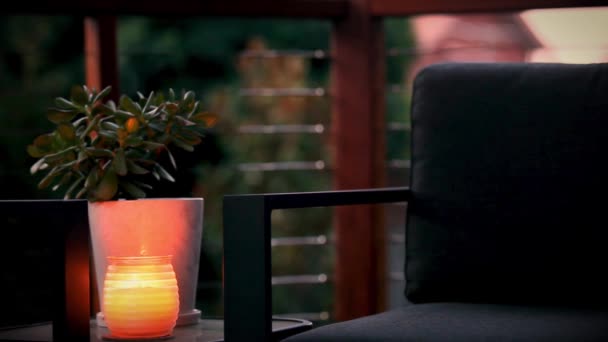 Calm Relaxing Outdoor Setting Perfect Summer Evening — Stockvideo