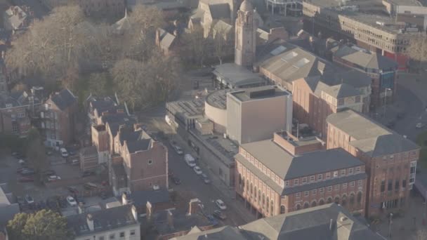 Luftaufnahme Einer Loft Wohnung Nottingham Nottinghamshire Vereinigtes Königreich — Stockvideo