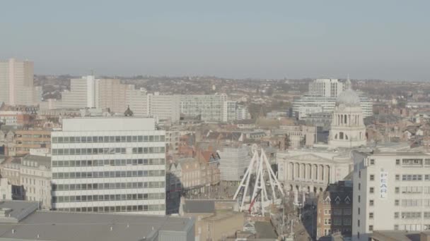 Aerial View Exchange Arcade Nottingham United Kingdom — Vídeo de Stock