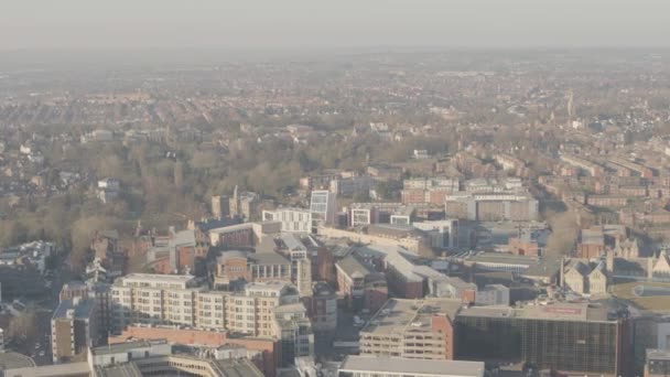 Veduta Aerea Degli Edifici Nottingham Nottinghamshire Regno Unito — Video Stock