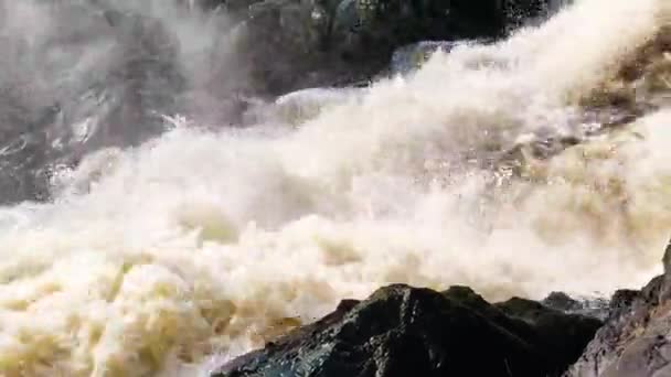 Cascade Rekil River Munkedal Σουηδία — Αρχείο Βίντεο