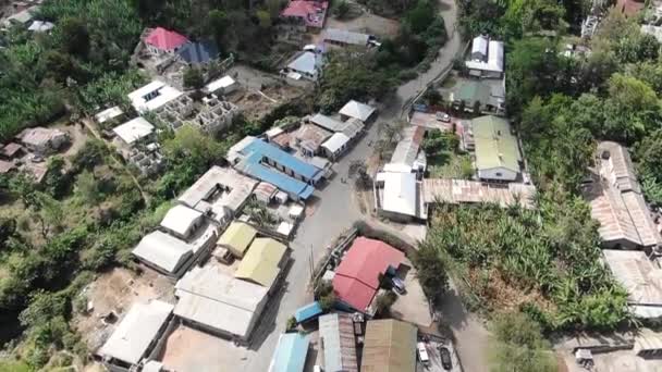 Aerial View Small Barrio — ストック動画