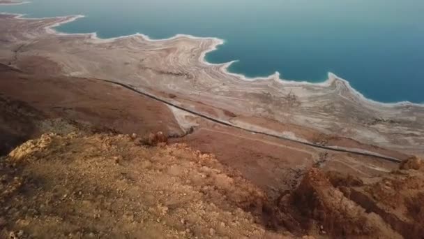 Aerial View Dead Sea Middle East — ストック動画