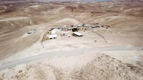 180 Vista Aérea Camping Del Pueblo Rashaida — Vídeos de Stock