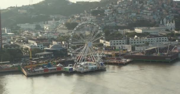 Aerial View Ferrish Wheel Guayaquil City Ecuador — Stockvideo