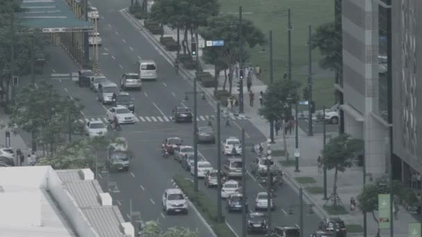 Time Lapse Busy Intersection Bgc Philippines — Video Stock