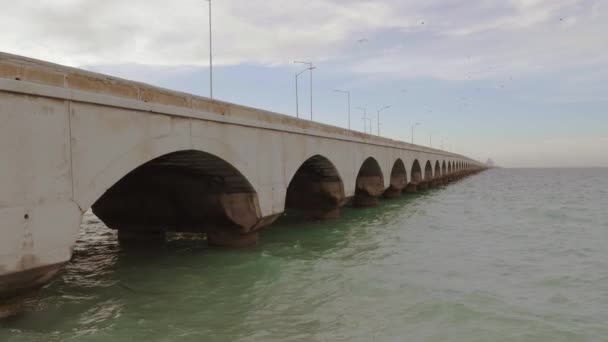 横跨海洋的桥梁 — 图库视频影像