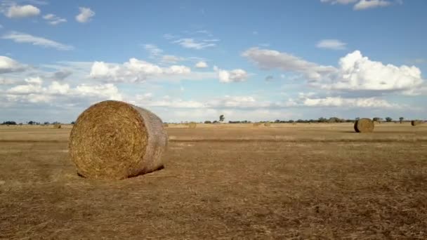 Establishing Aerial Shot Showing Wide Vast Open Spaces Typical Rural — Stockvideo