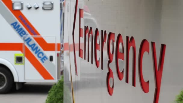 Hospital Emergency Sign Ambulance Background — Video Stock