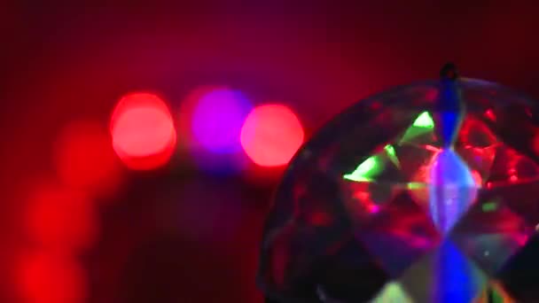 Disco Light Spinning Reflecting Colors — Stockvideo