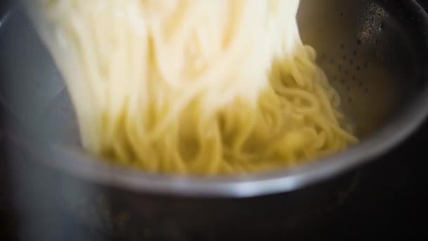 Draining Pot Spaghetti Kitchen Sink — Wideo stockowe