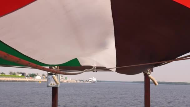 Flag United Arab Emirate Landscape Background — 图库视频影像