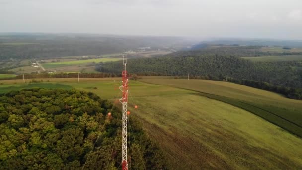 Aerial Shot Tower Maine United State America — Stock video