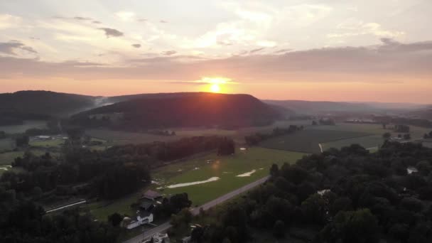 Sunset View Drone Maine United States America — Vídeos de Stock