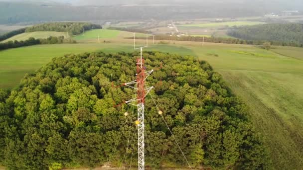 Aerial Shot Tower Maine United States America — Stockvideo