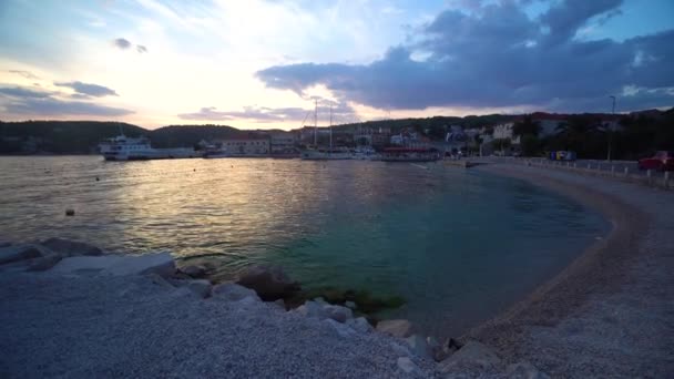 View Beach Sumartin Brac Island Croatia — Video