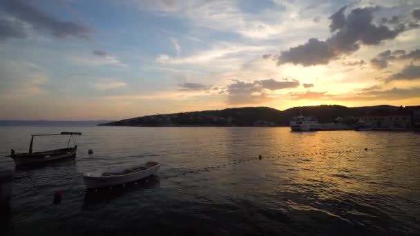 Beautiful Sunset Beach Sumartin Brac Island Croatia — Stockvideo