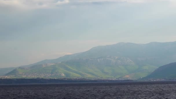 Вид Город Сплит Острове Брач Хорватия — стоковое видео