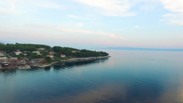Birds Eye View Outskirt Selca Island Brac Croatia Europe — Stock video
