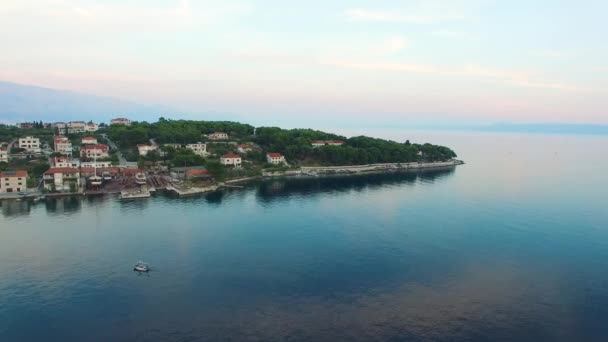 Aerial View Outskirt Town Selca Island Brac Croatia Europe — Video