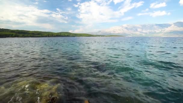 Scenic View Hills Landscape Sumartin Beach Brac Island Croatia — Vídeo de Stock