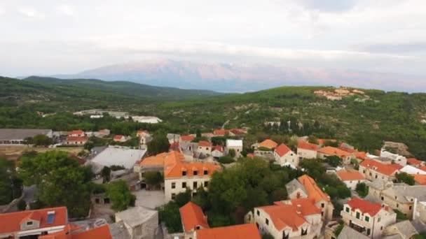 Aerial Drone Shot Outskirt Hillside Sumartin Brac Island Croatia — Stock video