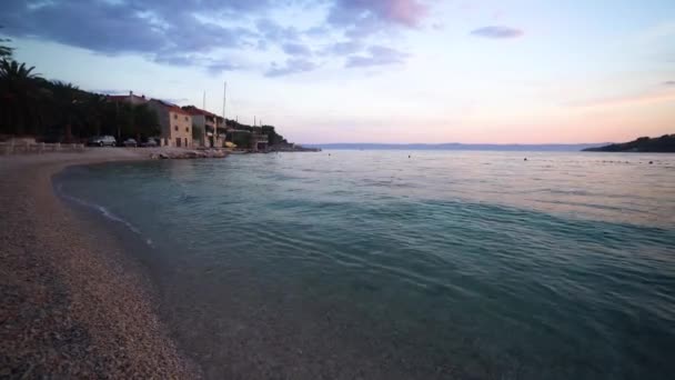 Striking View Beach Sumartin Brac Island Croatia Sunset Time Lapse — Video Stock