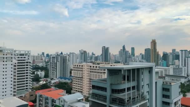 Motionlapse Bangkok City Skyline Sunset Beautiful Sunset Bangkok Shown — Vídeo de Stock