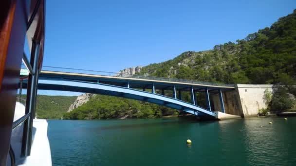 Passing Bridge Skradin Ibenik Knin County Croatia — Vídeo de stock